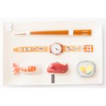 Swatch- A retro food themed Swatch watch, 'Hors d' Oeuvre Sushi limited edition, code GF112PACK