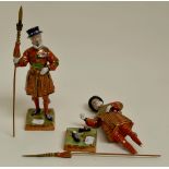 Two Dresden Yeoman of the Guard figures (as found)
