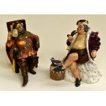 A mid 20th Century Royal Doulton The Foaming Quartz HN and Old King Cole figures (2)