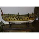 Model of a 19th Century English battle frigate