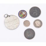 Maundy four-pence dated 1902, enamelled shilling dated 1816 along with other coins 6 (1 bag)