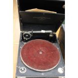 Viva Tonal Columbia Grafonola record player in black case