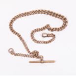 A 9ct rose gold Albert chain 32.9 grams approx