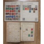 ***WITHDRAWN*** Two stamp albums - Lincoln stamp album with sparse world collection, The Welcome