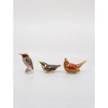 Royal Crown Derby paperweights: Bee Eater, Nuthatch and American  Cardinal. All first quality,