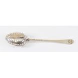 A Victorian silver hinged tea  infuser spoon, marks for London 1892, George Gray,  also marked