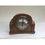 A walnut Tarratt of Leicester mantle clock, 1930's