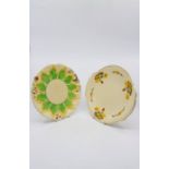 Clarice Cliff for Newport Pottery, two 'Spring Crocus'  oval platters, together with two other