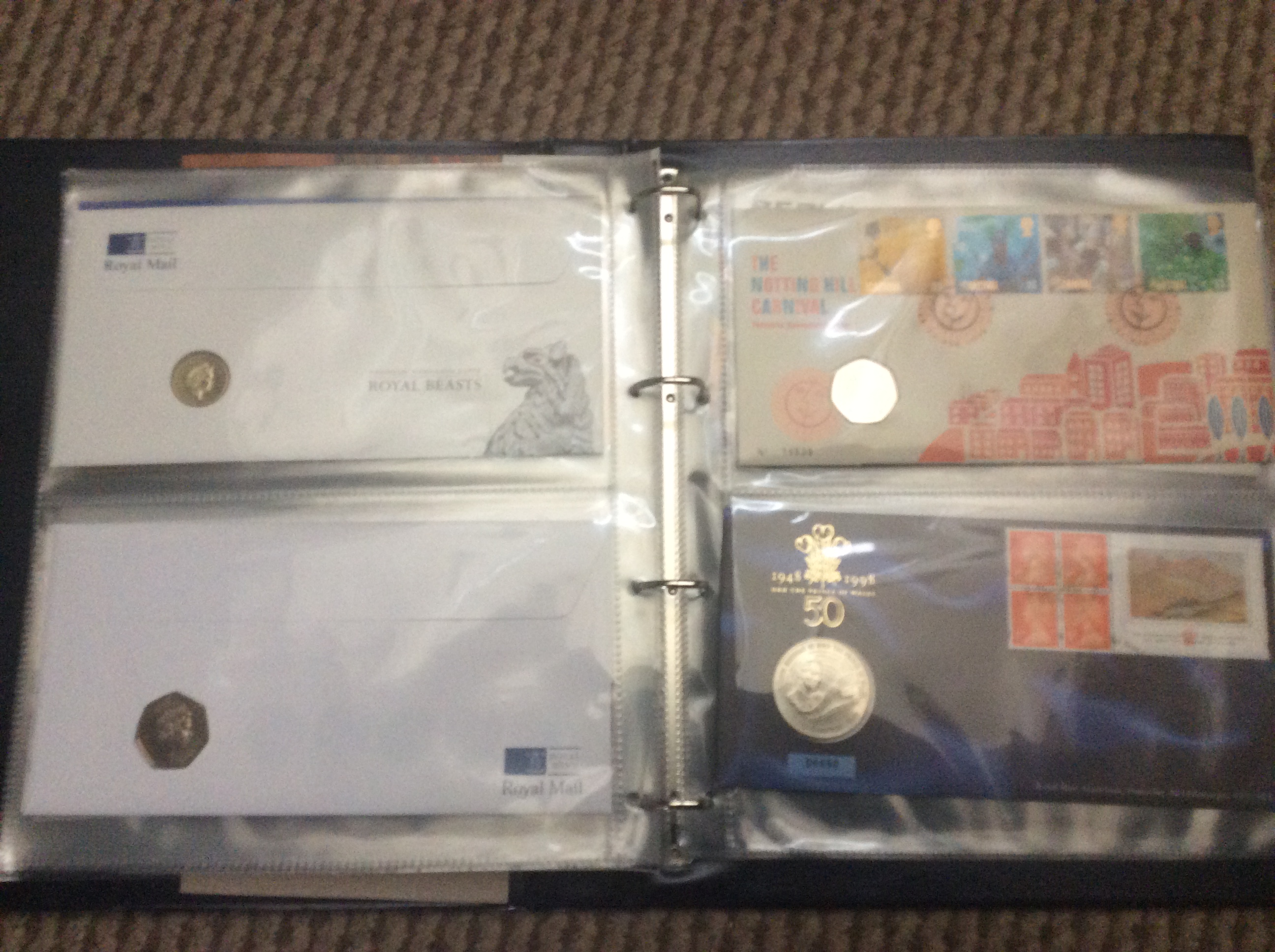 Royal Mail / Royal Mint philatelic numismatic covers in one album