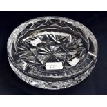Whitefriars cut glass conference ash tray, 8½" approx, C282