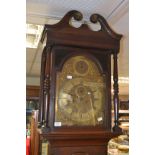 Early George III longcase clock, brass dial with second hand, Smith of York, 8 day