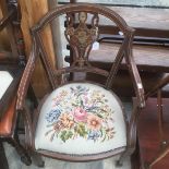 A late Victorian Mahogany hall armchair, circa 1890