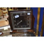 An early 20th Century oak framed mantle clock with inscription plaqueCONDITION:electricity powered