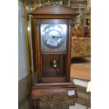 German long case style mantle clock in oak frame