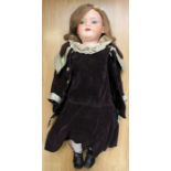 Armand Marseille 23" doll, damaged fingers to one hand, original costume.