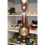 A 19th Century Samuel of Louth rosewood aneroid barometer, incorporating a spirit level