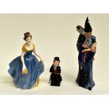 Royal Doulton collection; The Wizard, Artful Dodger and Melanie (lady A.F)