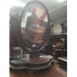 Wooden swivel dressing table mirror