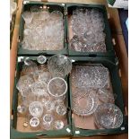 A collection of Thomas Webb London glasses and vases, trays and bowls (Q)