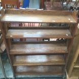 A 20th century oak joined five tier open bookcase