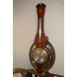 A 19th Century D. Gally of London mahogany aneroid barometer, inlaid (s.d)