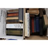 A selection of books in two boxes, View from No. 11 etc