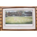 "Ashes 89 The Lords Test", limited edition artists signed proof 588/850, signed by David Gower and