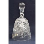 Whitefriars crystal bell, C672, boxed, engraved with bells and 25