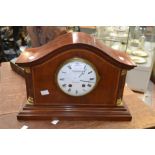 Early 20th Century Edwardian mahogany mantle clock, Butcher & Swan Ltd, Nottingham
