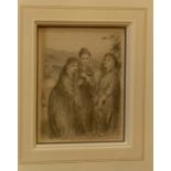 William McTaggart R.S.A., R.S.W.  (Scottish, 1835-1910), 'Mother and Daughters', signed l.r.,
