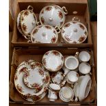A collection of Royal Albert Old Country Rose, 1950's, to include; tureens, dinner and tea