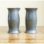 A pair of Irish pewter measures (2). Provenance The Pewter Society Auction 2015 April