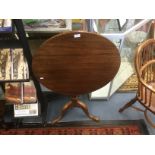 Early 19th Century mahogany tilt top table on tripod legs