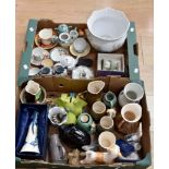 Collection of studio pottery including Devon, Withernsea, Hornsea, Old Tutor ware, and other