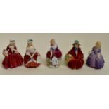 Four Royal Doulton ladies with another