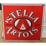 A vintage Stella Artois enamel sign