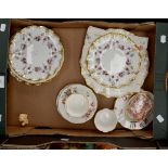 A collection of Royal Crown Derby ceramics; Royal Antoinette and Posie patterns (Q)