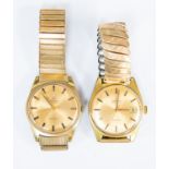 Two gents Omega two colour wristwatch