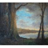 Dutch School, 19th Century oil on canvas, landscape in an ebonised frame, 55cm by 60cm