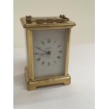 A 1970's Bayard brass carriage timepiece