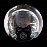 Arbroath: A boxed Caithness paperweight commemorating the centenary of the 1885 football match