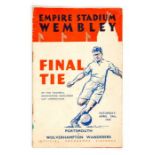 F.A. Cup: A 1939 F.A. Cup Final programme, Portsmouth v. Wolverhampton Wanderers, 29th April 1939,