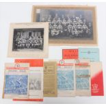Rugby: A collection of assorted rugby memorabilia to include: England v. Wales, 15/1/1949, menu