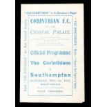 Corinthians: An official match programme, The Corinthians v. Southampton, 1/12/1923, played at the
