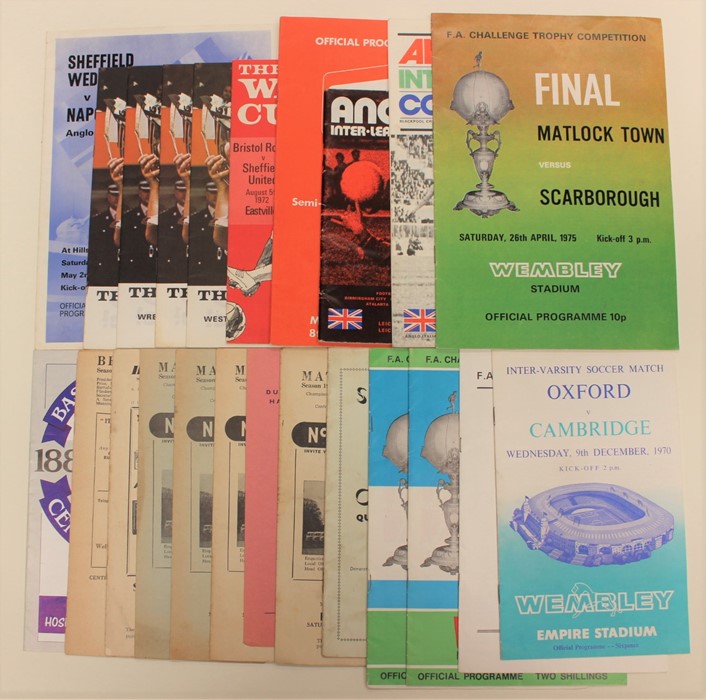 Miscellaneous: A collection of assorted non-league interest programmes to include local interest: