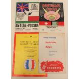 International: Four various international programmes to comprise: England v. Poland 6/6/1973;