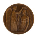 Lucy Morton: A bronze Paris 1924 Olympic Games official participation medal, by Raoul Bénard, the