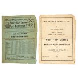 West Ham United: A West Ham United v. Southampton, Football League programme, 27th March 1937, as