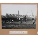 Derby County: A framed and glazed black and white photograph of Derby County v. Bolton Wanderers,