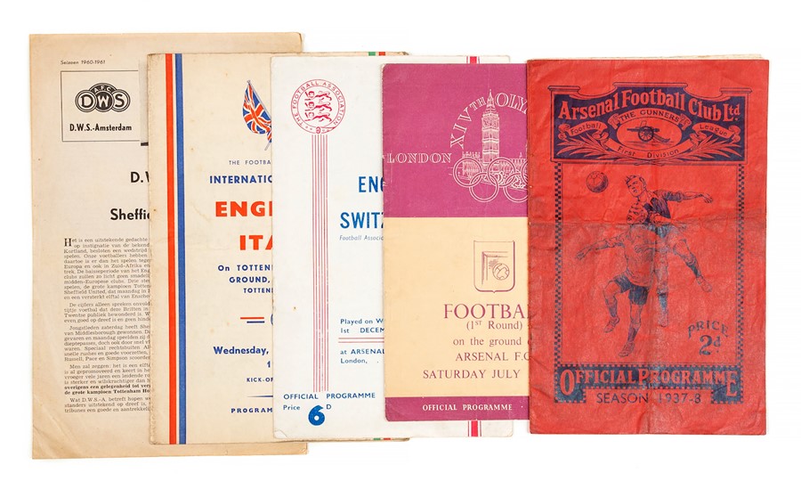 Miscellaneous: A collection of assorted miscellaneous programmes to comprise: Arsenal v.